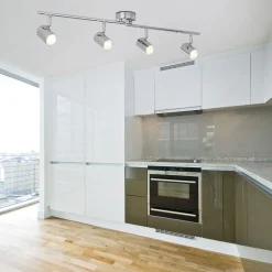 Glaslampen|Wohnzimmerlampen*Searchlight LED Deckenstrahler Chrom 3000 K 1459 lm Metall