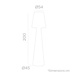 Newgarden LED Dekolampe außen 200 cm hoch IP65 Stecker Kabel 6000 K< Metall Lampen|Wegeleuchten