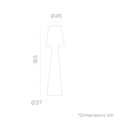 Newgarden LED Dekoleuchte außen 165 cm Stecker Kabel 2700 K IP65< Metall Lampen|Wegeleuchten