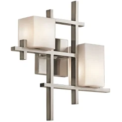 Wandleuchten|Flurlampen*Elstead LED Designerleuchte Wand Glas Metall Modern Flur Hotel