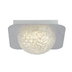 Flurlampen|Bürolampen*Searchlight LED Einbauspot in Silber Metall B:18 cm 600 lm Decke