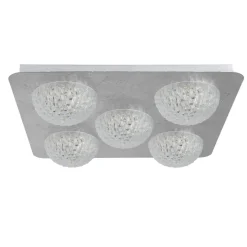 Flurlampen|Bürolampen*Searchlight LED Einbauspot in Silber Metall L:43 cm 6 W 5-flammig