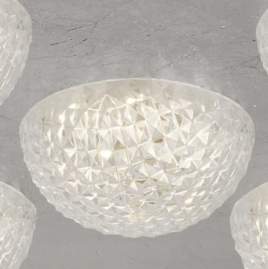 Flurlampen|Bürolampen*Searchlight LED Einbauspot in Silber Metall L:43 cm 6 W 5-flammig