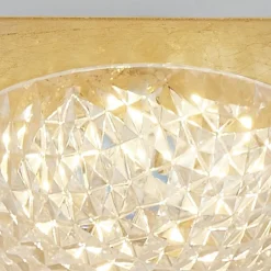 Searchlight LED Einbaustrahler in Gold Metall B:18 cm 585 lm Decke< Flurlampen|Bürolampen