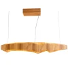 Hängelampen|Bürolampen*Elstead LED Hängelampe 100 cm lang Teak Holz Furnier 3000 K Modern
