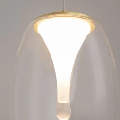 Maytoni LED Hängelampe Aluminium Glas D: 20 cm rund in Gold< Hängelampen|Led Lampen