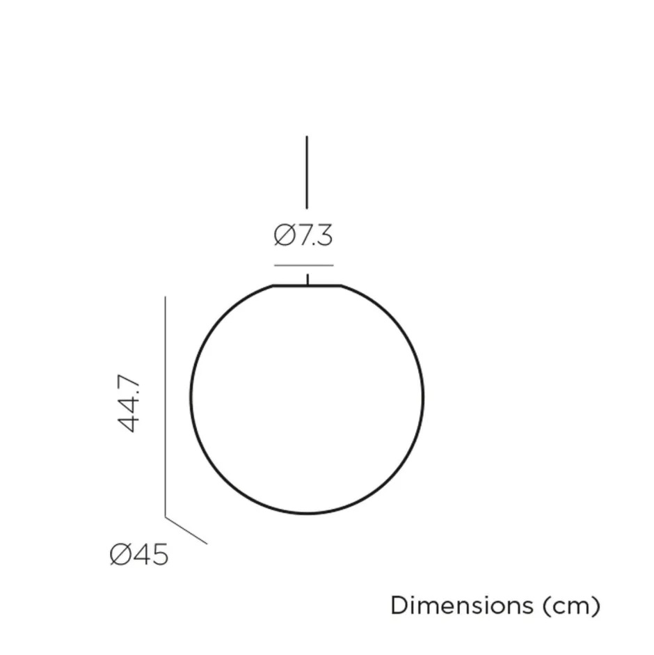 Kugellampen|Hängeleuchten Außen*Newgarden LED Hängelampe außen Farbwechsel 3000-6500K IP54 Ø 45 cm Kugel