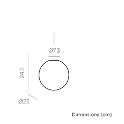 Newgarden LED Hängelampe außen IP44 Ø 25 cm Weiß Kugel 3000-6500 K< Metall Lampen|Kugellampen
