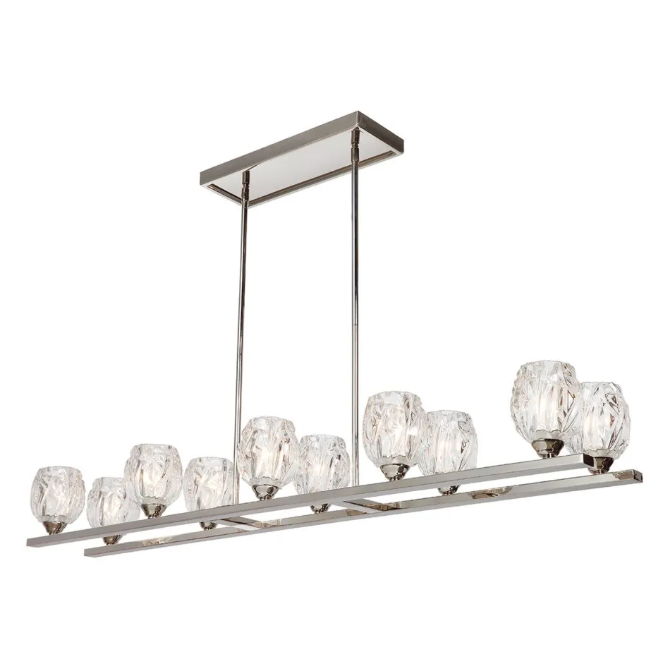 Elstead LED Hängelampe DARINA Nickel 124cm Pendelleuchte< Hängelampen|Esszimmer Lampen