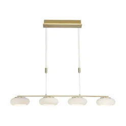 Hängelampen|Bürolampen*Paul Neuhaus LED Hängelampe Glas 108 cm Fernbedienung in Messing