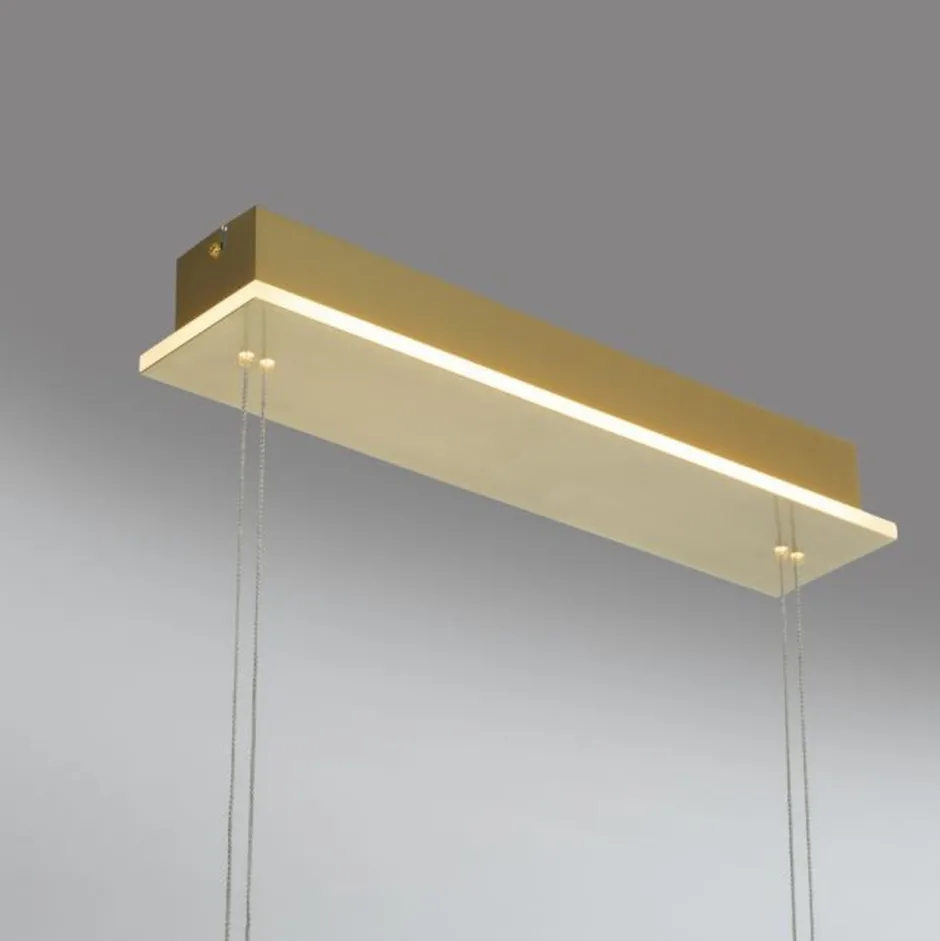 Hängelampen|Bürolampen*Paul Neuhaus LED Hängelampe Glas 108 cm Fernbedienung in Messing