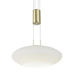 Hängelampen|Bürolampen*Paul Neuhaus LED Hängelampe Glas in Messing dimmbar Fernbedienung