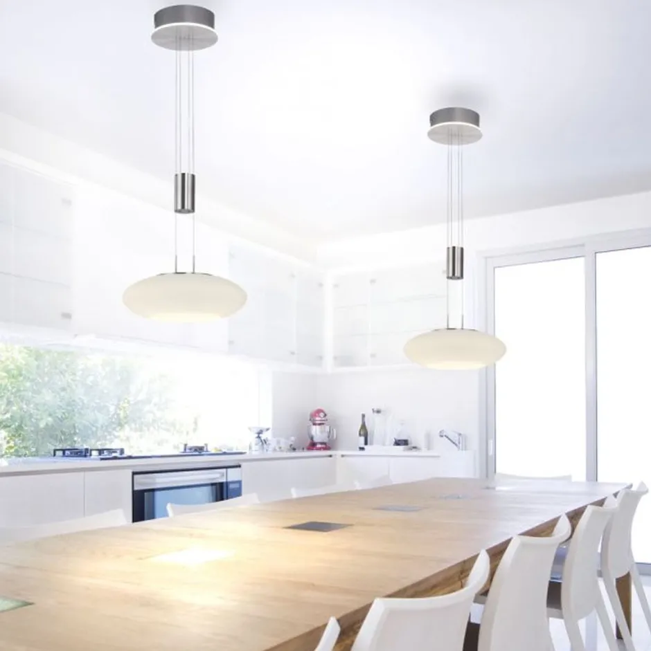 Paul Neuhaus LED Hängelampe Glasschirm dimmbar Fernbedienung 4350 lm< Wohnzimmerlampen|Glaslampen