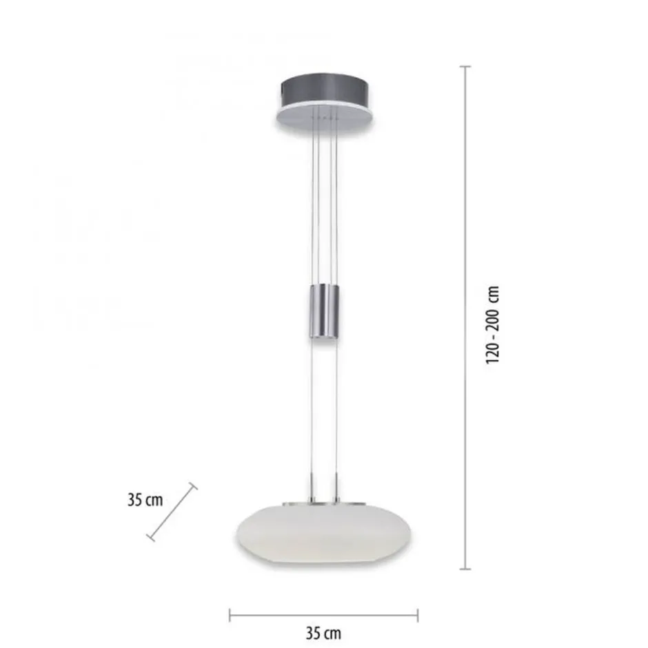 Paul Neuhaus LED Hängelampe Glasschirm dimmbar Fernbedienung 4350 lm< Wohnzimmerlampen|Glaslampen