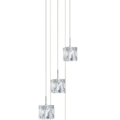 Searchlight LED Hängelampe in Chrom Glas Metall 3000 K 5-flammig< Bürolampen|Wohnzimmerlampen