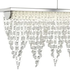 Hängelampen|Led Lampen*Searchlight LED Hängelampe Kristall B: 65 cm 4000 K Chrom Klar