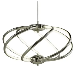 Hängelampen|Led Lampen*Searchlight LED Hängelampe Metall D: 51 cm Chrom Weiß 3000 K 2417 lm