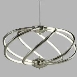 Hängelampen|Led Lampen*Searchlight LED Hängelampe Metall D: 51 cm Chrom Weiß 3000 K 2417 lm