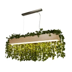 Searchlight LED Hängelampe Metall Holz 1404 lm 115 cm lang wohnlich< Wohnzimmerlampen|Esszimmer Lampen