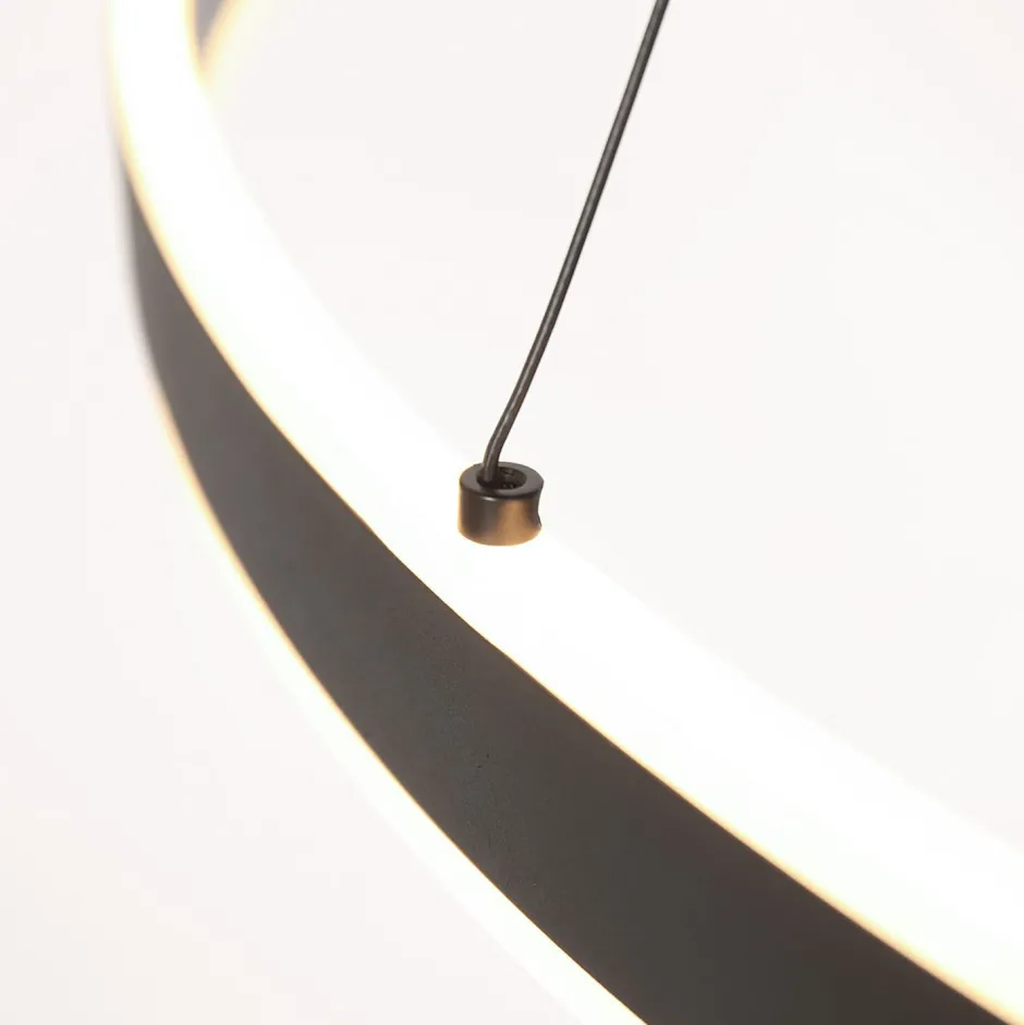 Hängelampen|Led Lampen*Steinhauer LED Hängelampe Metall Kunststoff 80 cm rund 60 W 2700 K