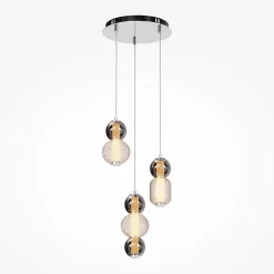 Maytoni LED Hängelampe Metall Rauchglas 38 cm breit 4000 lm INA< Led Lampen|Bürolampen