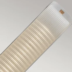 Hängelampen|Led Lampen*Elstead LED Hängelampe Metall Riffelglas L: 116,8 cm Modern in Messing