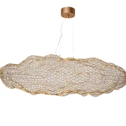 By Rydéns LED Hängelampe Modern 115 cm lang Draht Schirm in Gold< Hängelampen|Led Lampen