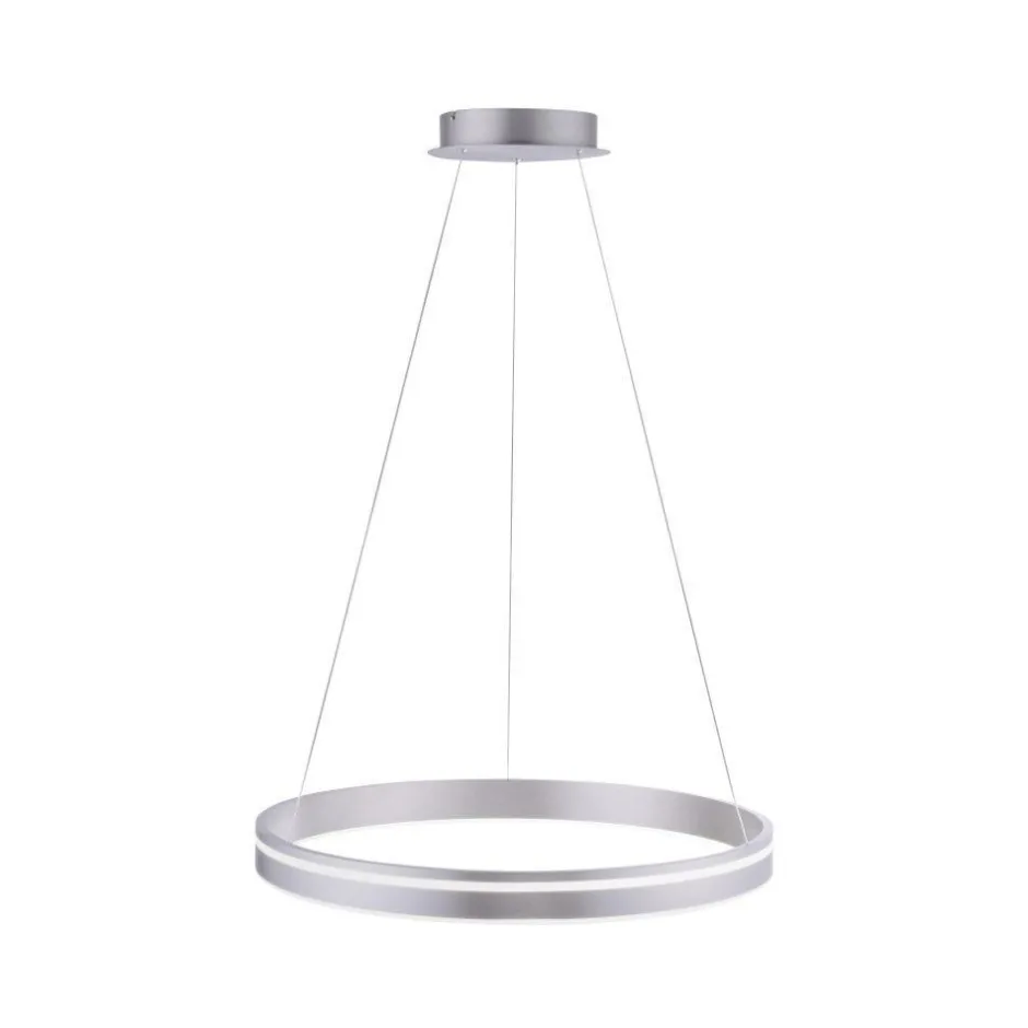 Paul Neuhaus LED Hängelampe Ring Ø59 cm 4550 lm dimmbar in Stahl< Hängelampen|Bürolampen