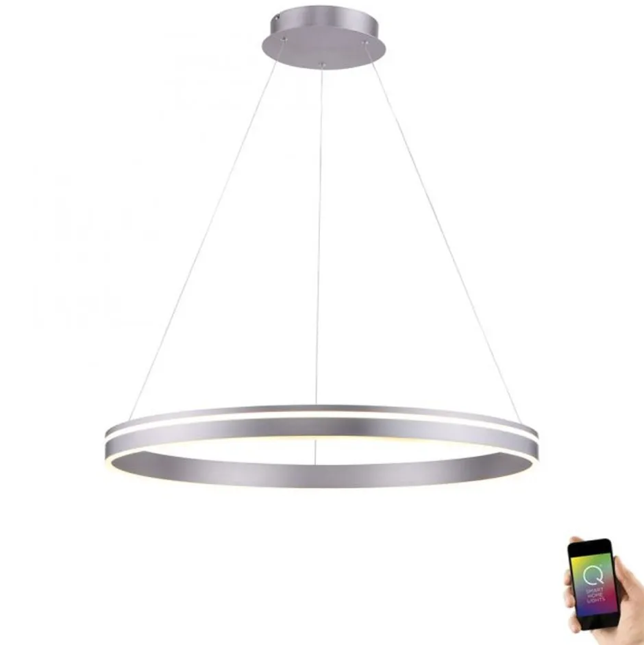 Paul Neuhaus LED Hängelampe Ring in Stahl Ø79 cm 7000 lm dimmbar< Hängelampen|Bürolampen