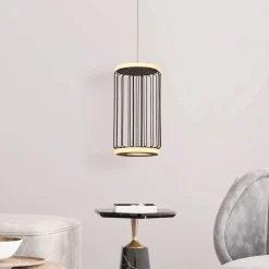 Hängelampen|Led Lampen*Searchlight LED Hängelampe rund Ø 16 cm Schwarz Weiß 3000 K