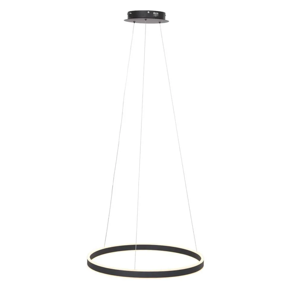 Hängelampen|Led Lampen*Steinhauer LED Hängelampe Schwarz Ø60 cm rund 42 W 2700 K stilvoll