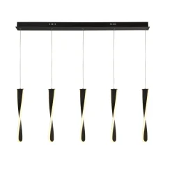 Wohnzimmerlampen|Esszimmer Lampen*Searchlight LED Hängelampe Schwarz B: 100 cm 3000 K 1052 lm dimmbar