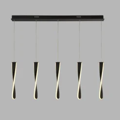 Wohnzimmerlampen|Esszimmer Lampen*Searchlight LED Hängelampe Schwarz B: 100 cm 3000 K 1052 lm dimmbar