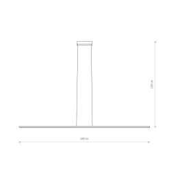 Metall Lampen|Esszimmer Lampen*Nowodvorski LED Hängelampe Schwarz Metall 4000 K 1700 lm B: 180 cm