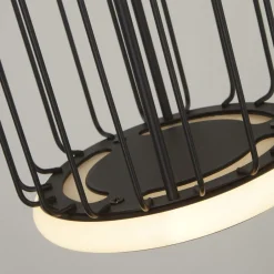 Hängelampen|Led Lampen*Searchlight LED Hängelampe Schwarz Weiß Metall 3000 K 996 lm B: 90 cm