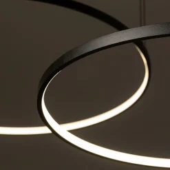 Hängelampen|Led Lampen*Nowodvorski LED Hängelampe XXL 3000 K 1600 lm Schwarz Metall 3 Ringe