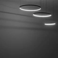 Hängelampen|Led Lampen*Nowodvorski LED Hängelampe XXL 3000 K 1600 lm Schwarz Metall 3 Ringe