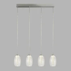 Hängelampen|Led Lampen*Searchlight LED Hängeleuchte Glas B: 75,5 cm H: max. 150 cm verstellbar