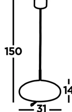 Searchlight LED Hängeleuchte Glas Metall Ø 31 cm in Messing Bernstein< Hängelampen|Led Lampen