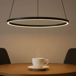 Easylight LED Hängeleuchte Metall Ring Ø 45 cm Schwarz 4000 K 600 lm< Hängelampen|Led Lampen