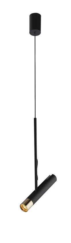 Searchlight LED Hängeleuchte Metall verstellbar Schwarz Gold 3000 K< Hängelampen|Led Lampen