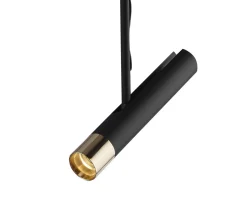 Searchlight LED Hängeleuchte Metall verstellbar Schwarz Gold 3000 K< Hängelampen|Led Lampen