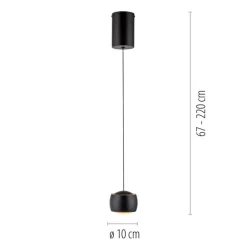Just Light LED Hängeleuchte Metall warmweiß 3000 K 800 lm Schwarz< Hängelampen|Led Lampen
