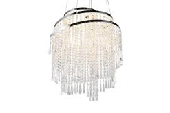 Trio Reality LED Hängeleuchte mit Fernbedienung dimmbar Chrom Acryl< Hängelampen|Wohnzimmerlampen