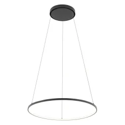 Metall Lampen|Designerlampen*Easylight LED Hängeleuchte Ring Ø 60 cm Schwarz 2700 K 660 lm Metall