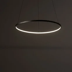 Metall Lampen|Designerlampen*Easylight LED Hängeleuchte Ring Ø 60 cm Schwarz 2700 K 660 lm Metall