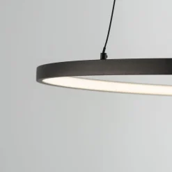 Metall Lampen|Designerlampen*Easylight LED Hängeleuchte Ring Ø 60 cm Schwarz 2700 K 660 lm Metall