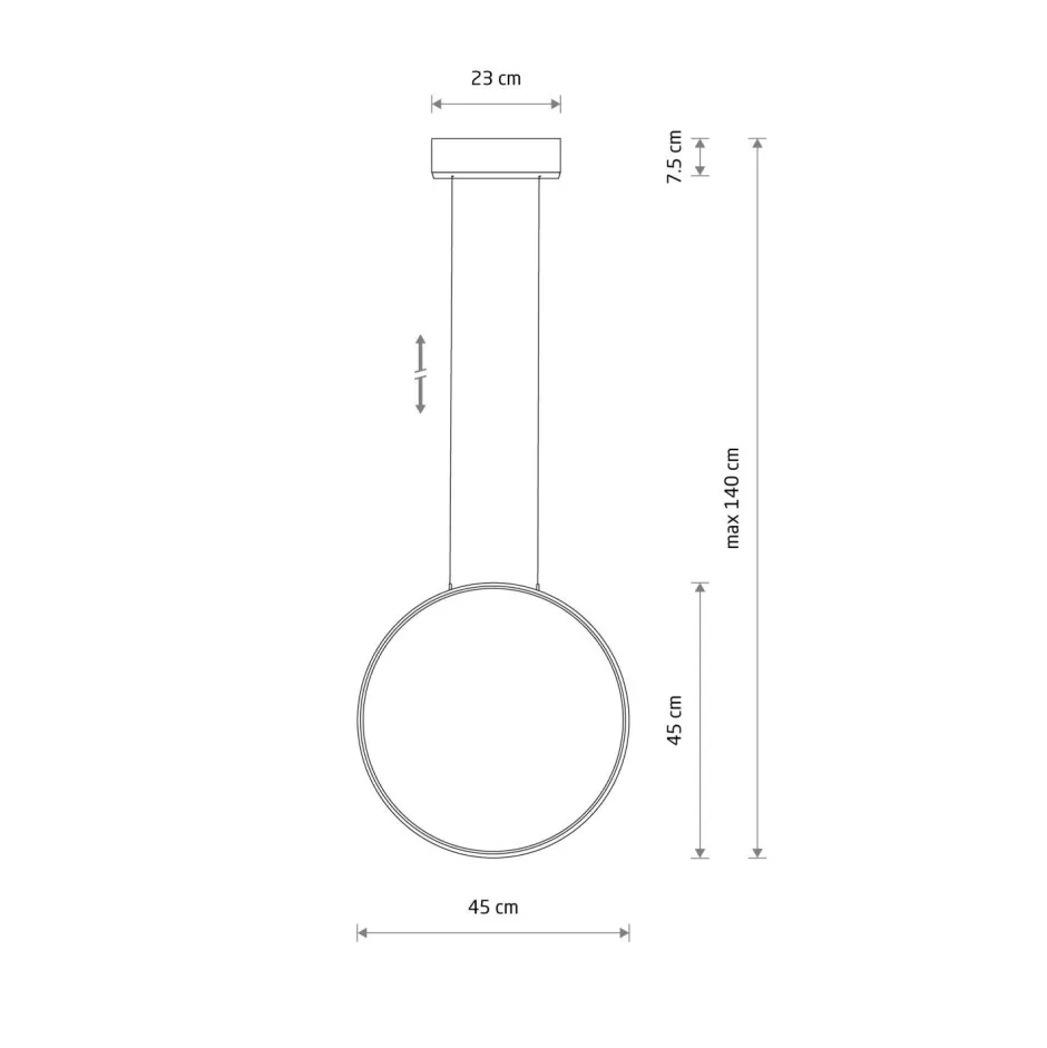 Hängelampen|Led Lampen*Nowodvorski LED Hängeleuchte Ring Ø 45 cm Schwarz 4000 K 600 lm Metall