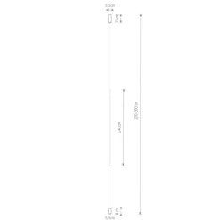 Nowodvorski LED Hängeleuchte schmal Ø 5,5 cm Schwarz 4000 K 700 lm Metall< Led Lampen|Schlafzimmer Lampen
