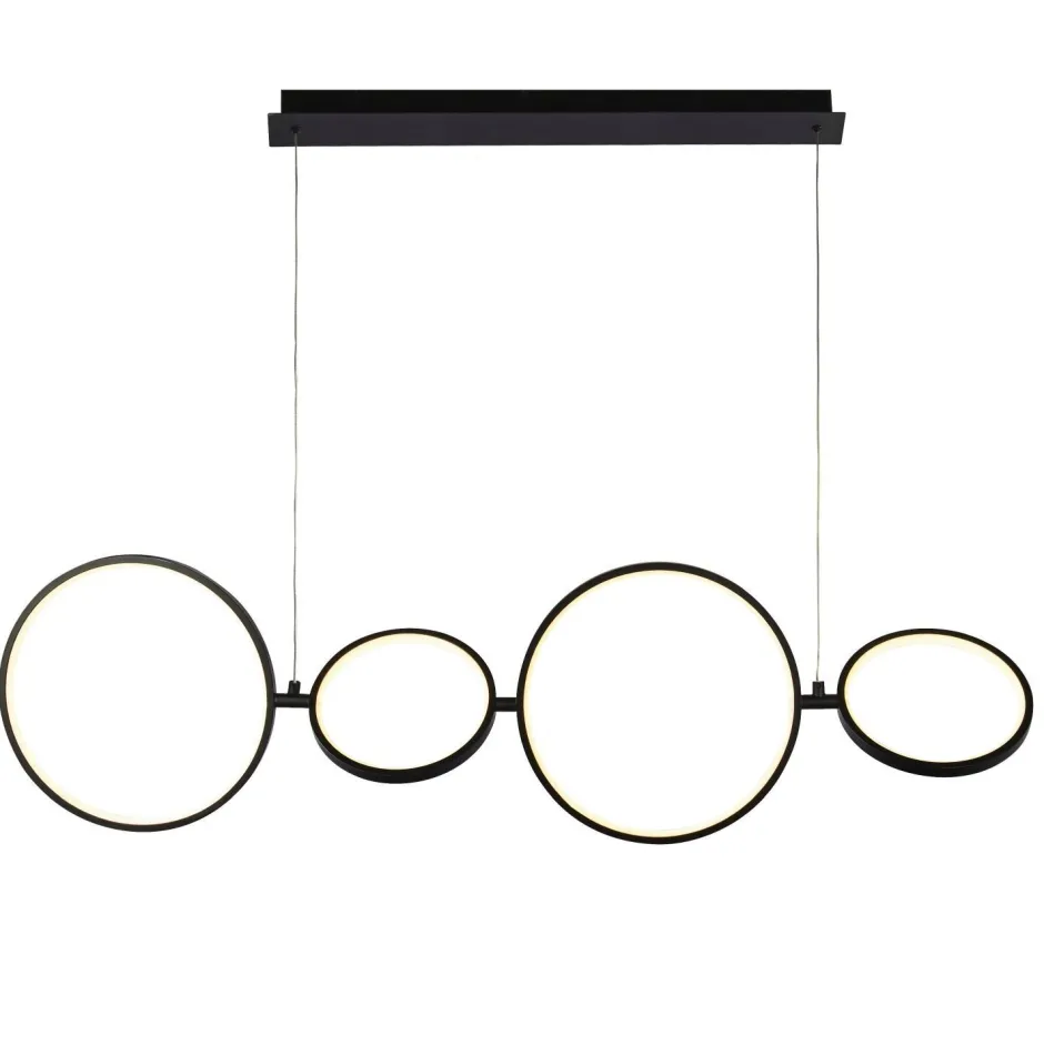 Searchlight LED Hängeleuchte Schwarz Weiß B: 109 cm groß 3000 K< Hängelampen|Led Lampen